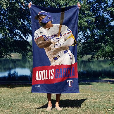 Texas Rangers Adolis Garcia Beach Towel