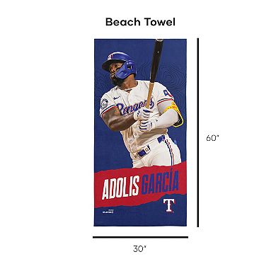 Texas Rangers Adolis Garcia Beach Towel