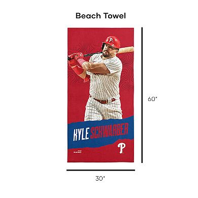 Philadelphia Phillies Kyle Schwarber Beach Towel
