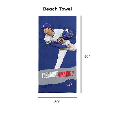 Los Angeles Dodgers Yoshinobu Yamamoto Beach Towel