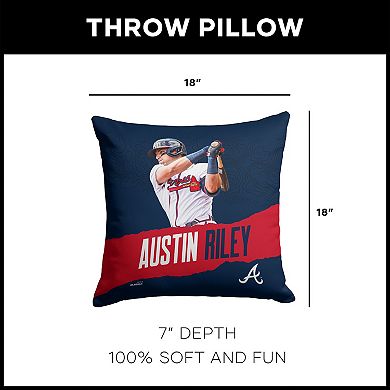Atlanta Braves Austin Riley Throw Pillow