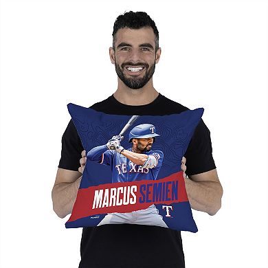 Texas Rangers Marcus Semien Throw Pillow