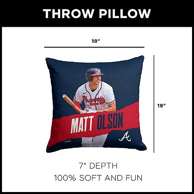 Atlanta Braves Matt Olson Throw Pillow