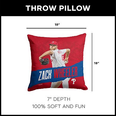 Philadelphia Phillies Zack Wheeler Throw Pillow
