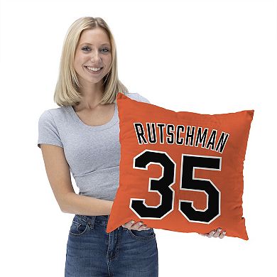 Baltimore Orioles Adley Rutschman Throw Pillow