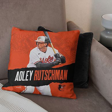Baltimore Orioles Adley Rutschman Throw Pillow