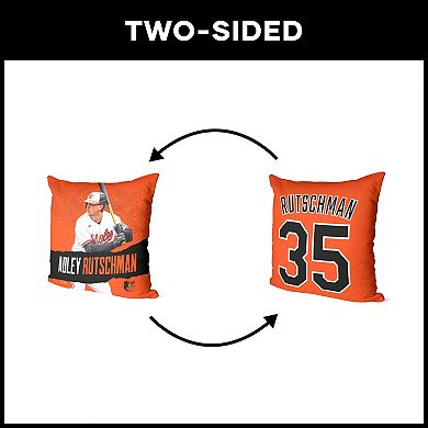 Baltimore Orioles Adley Rutschman Throw Pillow
