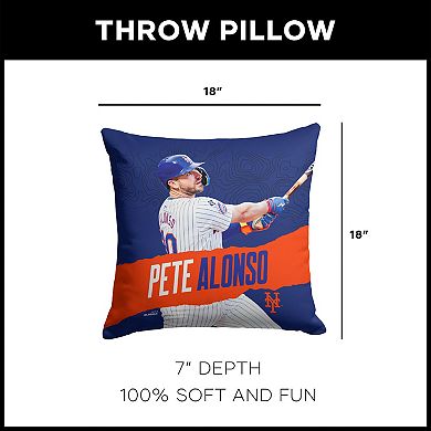 New York Mets Pete Alonso Throw Pillow
