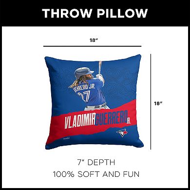 Toronto Blue Jays Vladimir Guerrero Jr. Throw Pillow