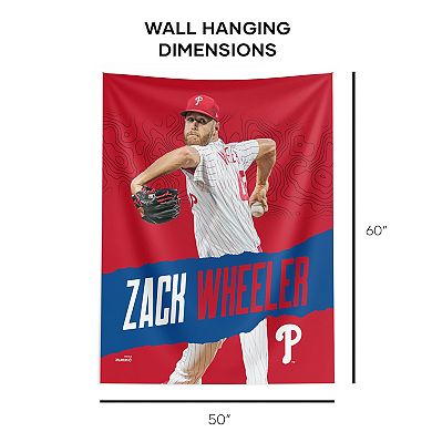 Philadelphia Phillies Zack Wheeler Printed Wall Hanging