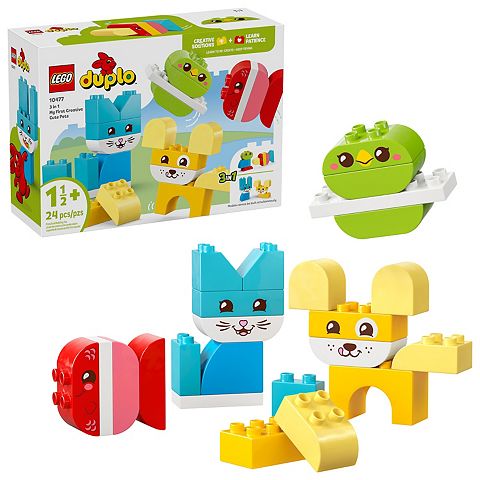 Детские конструкторы LEGO DUPLO My First 3-in-1 Creative Cute Pets 10477 Building Kit (24 Pieces)