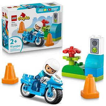 LEGO DUPLO Town Blue Police Motorcycle 10471 Building Kit (11 Pieces)
