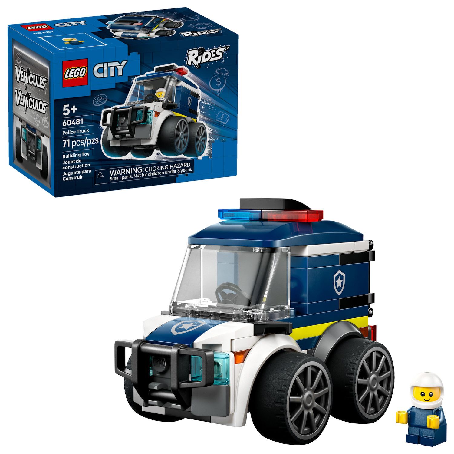 Детские конструкторы LEGO City Rides Police Truck 60481 Building Kit (71 Pieces)
