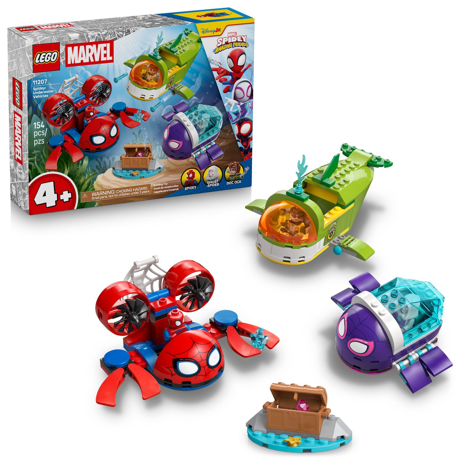 Детские конструкторы LEGO Marvel Spidey And His Amazing Friends Spidey 11207 Building Kit (154 Pieces)