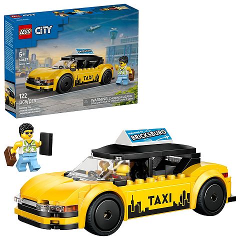 Детские конструкторы LEGO City Yellow Taxi Car 60487 Building Kit (122 Pieces)