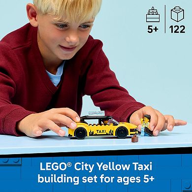 LEGO City Yellow Taxi Car 60487 Building Kit (122 Pieces)