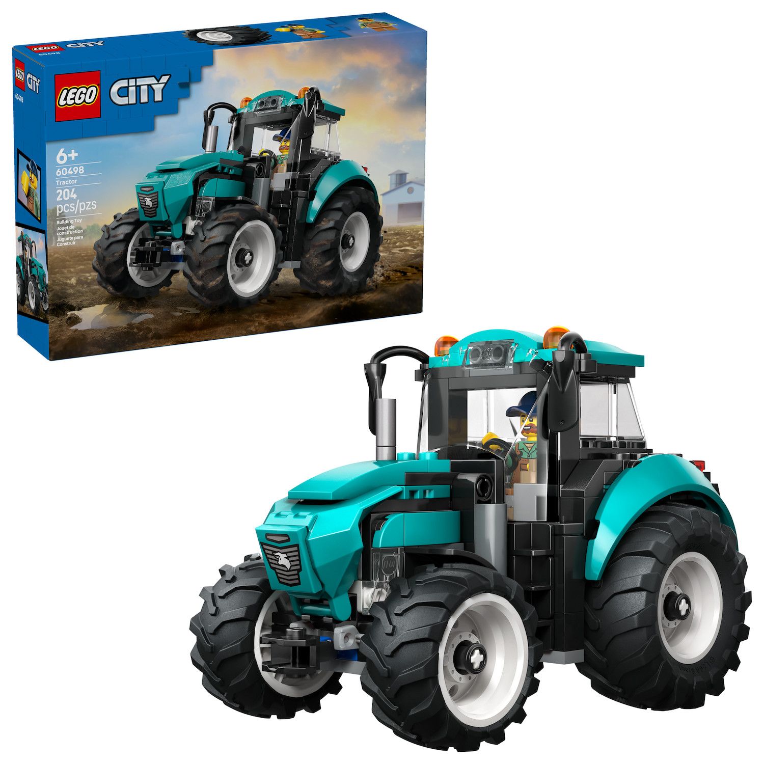Детские конструкторы LEGO City Tractor 60498 Building Kit (204 Pieces)