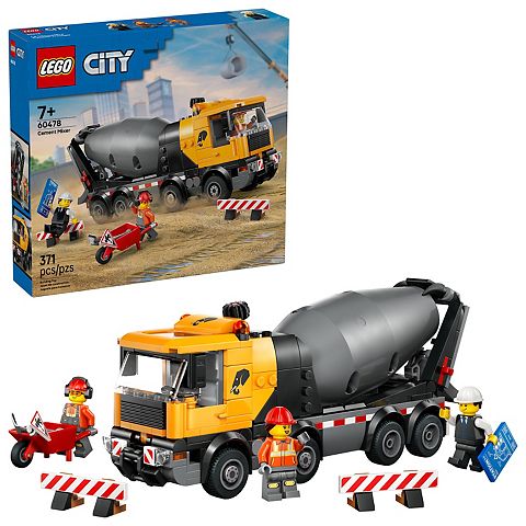 Детские конструкторы LEGO City Cement Mixer Truck 60478 Building Kit (371 Pieces)