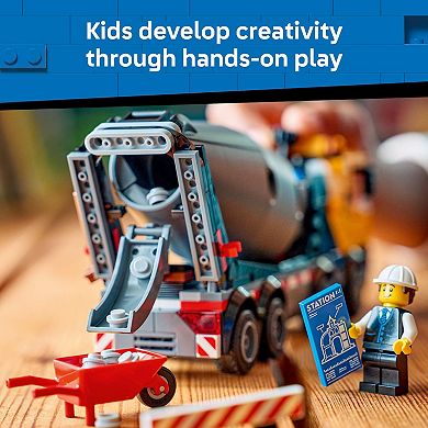 LEGO City Cement Mixer Truck 60478 Building Kit (371 Pieces)