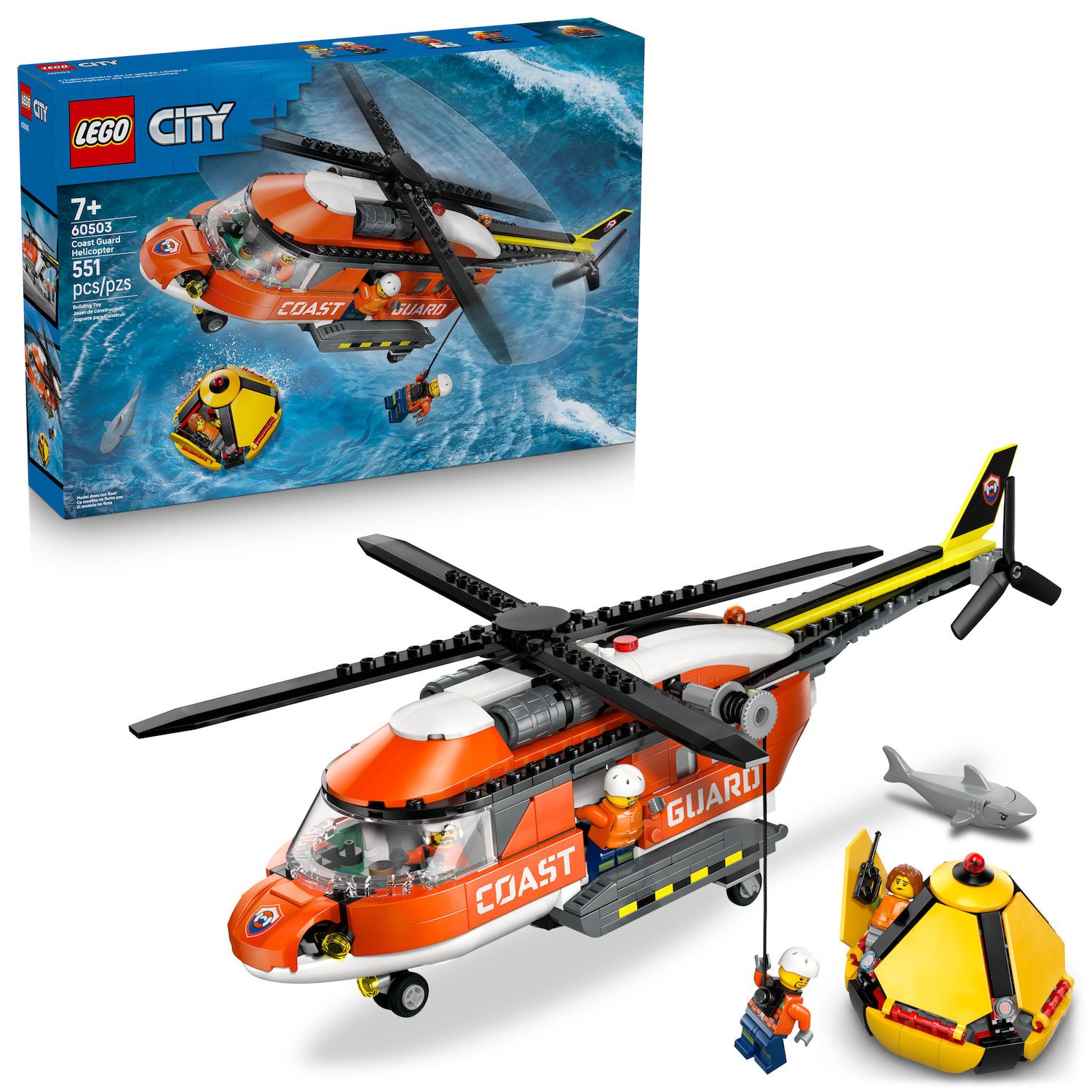 Детский конструктор LEGO City Coast Guard Helicopter 60503 Building Kit (551 Pieces) — фото 1