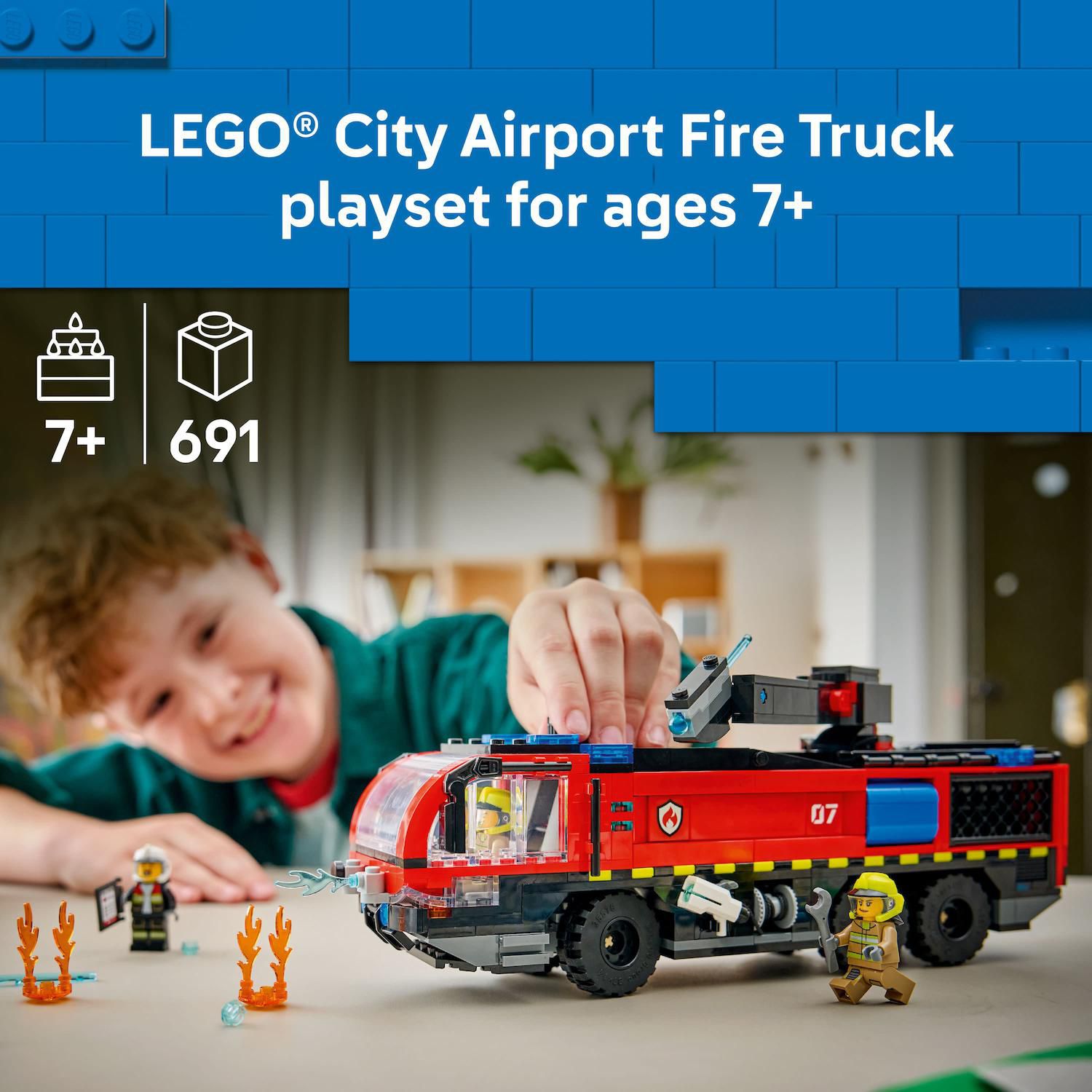Детский конструктор LEGO City Airport Fire Truck 60499 Building Kit (691 Pieces) — фото 2