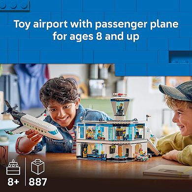 LEGO City Airport with Airplane 60502 Building Kit (887 Pieces)