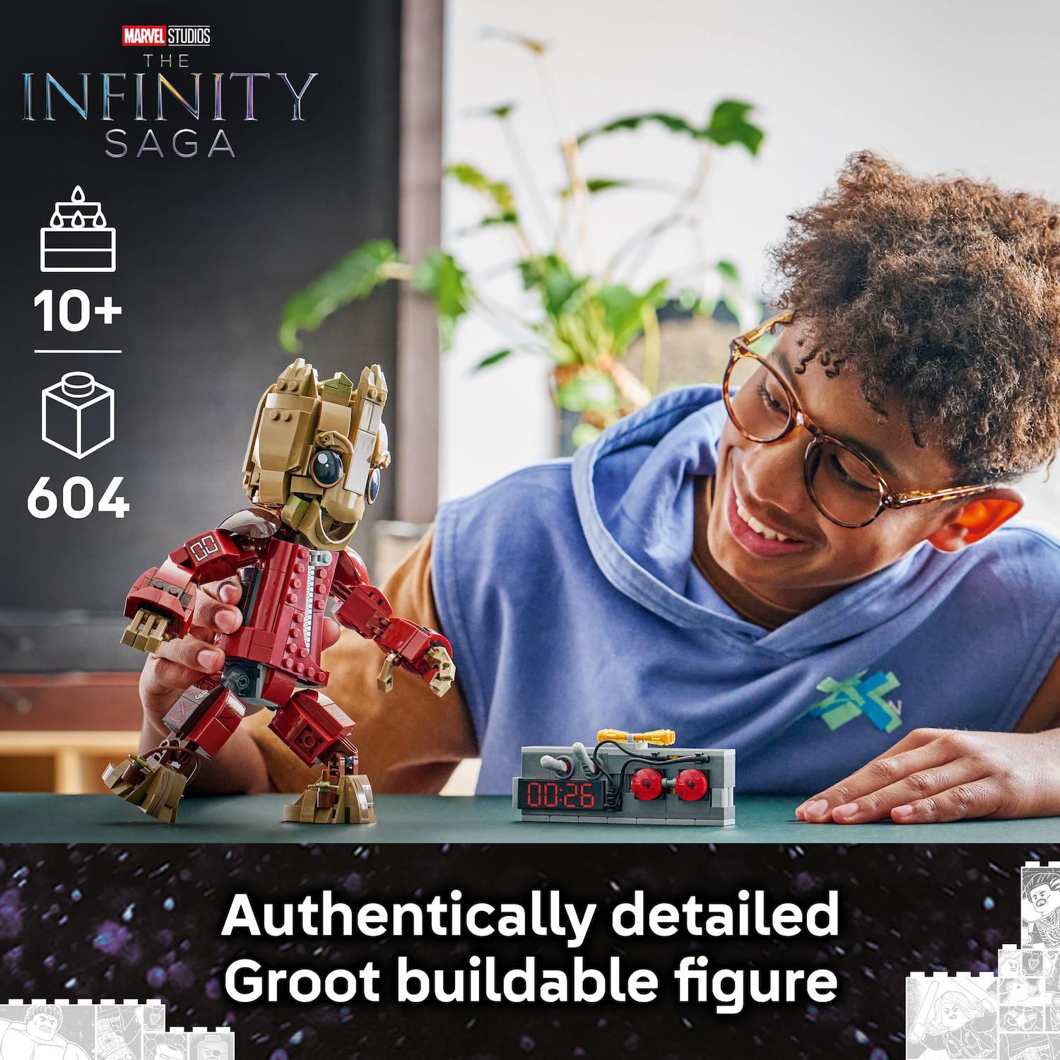 Детский конструктор LEGO Marvel Ravager Jumpsuit Groot 76341 Building Kit (604 Pieces) — фото 2