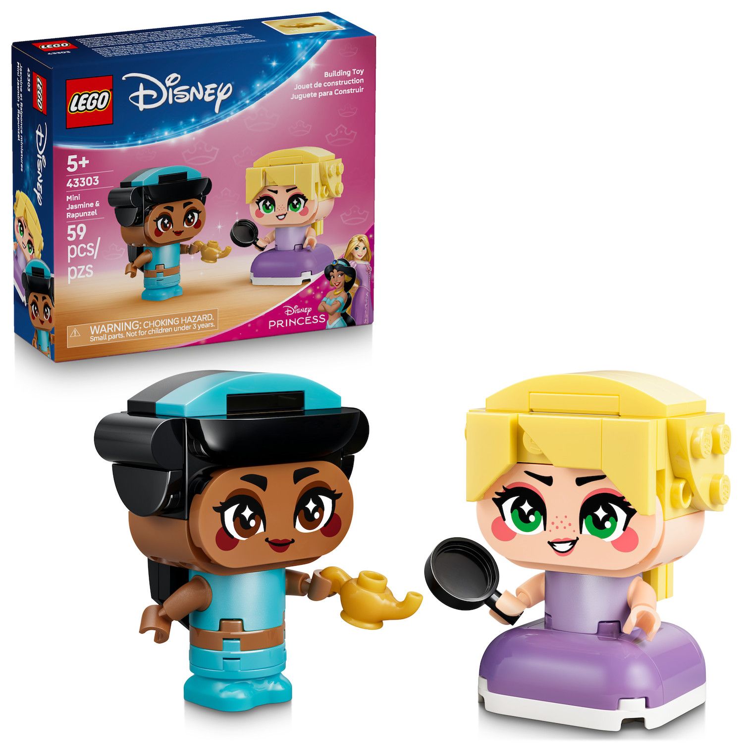 Детский конструктор LEGO Disney Princess Mini Jasmine & Rapunzel 43303 Building Kit (59 Pieces) — фото 1