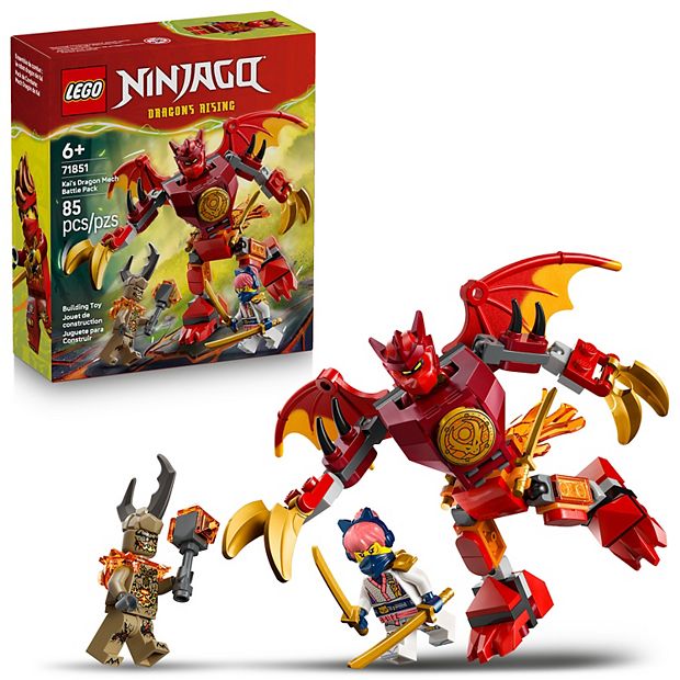 LEGO NINJAGO Kai's Dragon Mech Battle Pack 71851 Building Kit (85