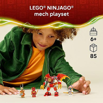 LEGO NINJAGO Kai's Dragon Mech Battle Pack 71851 Building Kit (85