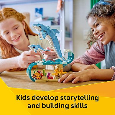 LEGO Creator 3-in-1 Beautiful Dolphins 31385 Building Kit (542 Pieces)