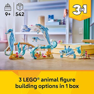 LEGO Creator 3-in-1 Beautiful Dolphins 31385 Building Kit (542 Pieces)