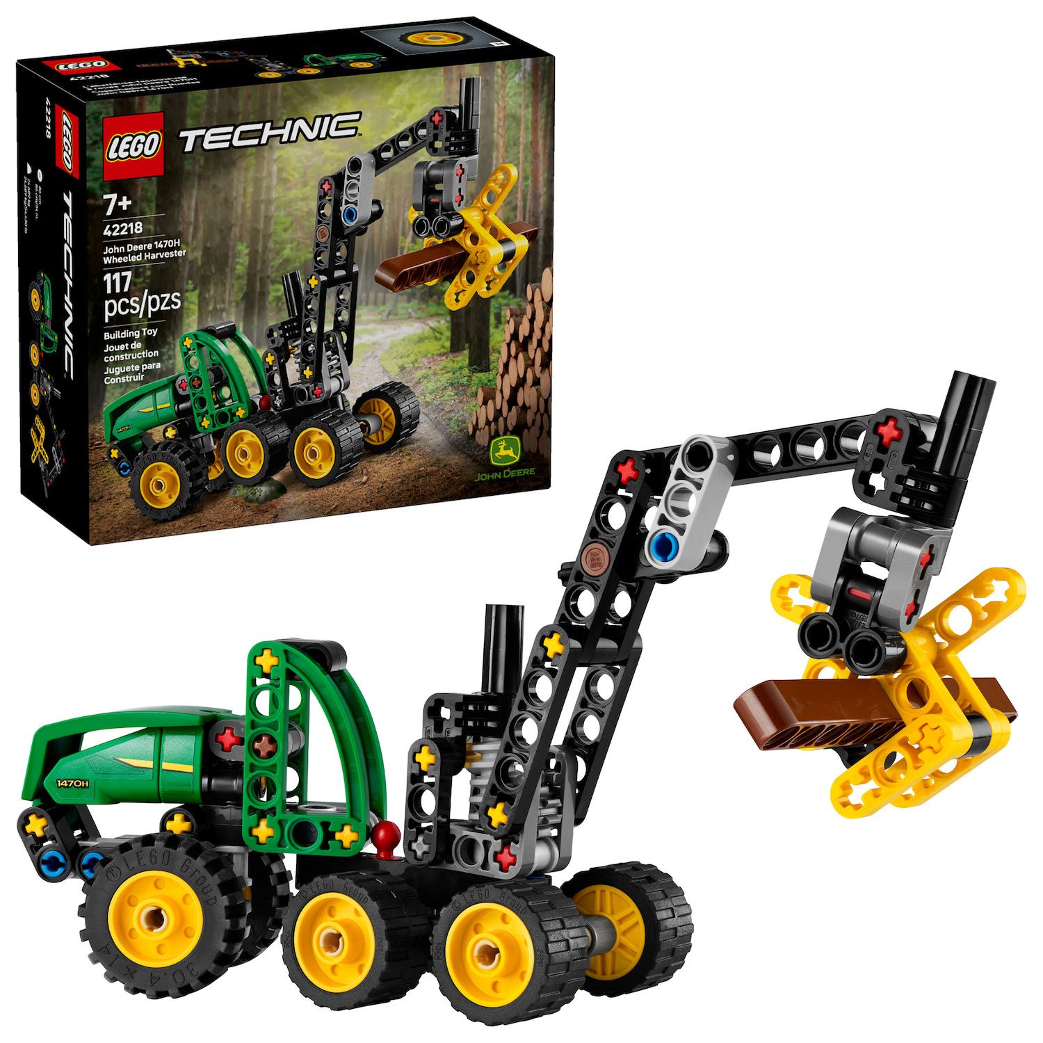 Детские конструкторы LEGO Technic John Deere 1470H Wheeled Harvester 42218 Building Kit (117 Pieces)