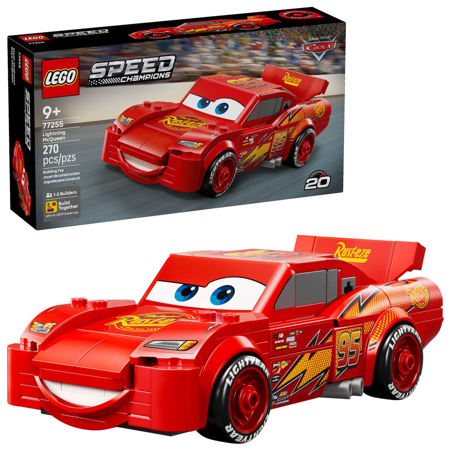 Детские конструкторы LEGO Speed Champions Lightning McQueen 77255 Building Kit (270 Pieces)