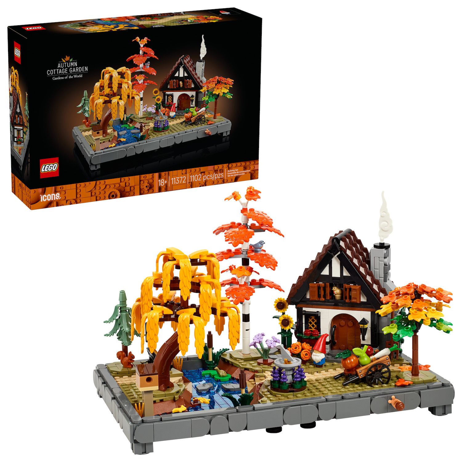 Детский конструктор LEGO Icons Autumn Cottage Garden 11372 Building Kit (1102 Pieces) — фото 1