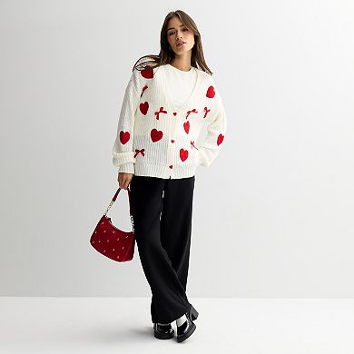 Women's FOREVER & EVER Long Sleeve Heart Button Cardigan