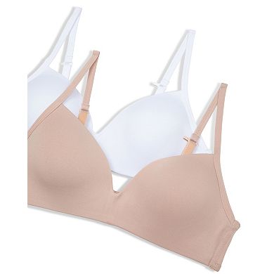 Girls 8-18 Hanes® 2-Pack Molded Wirefree T-Shirt Bras