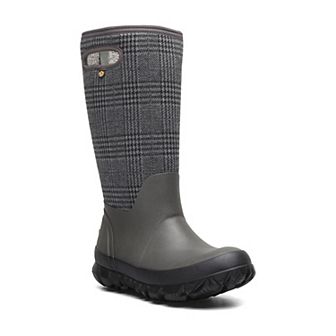 Bogs Women's Whiteout Plaid Waterproof Rain Boots
