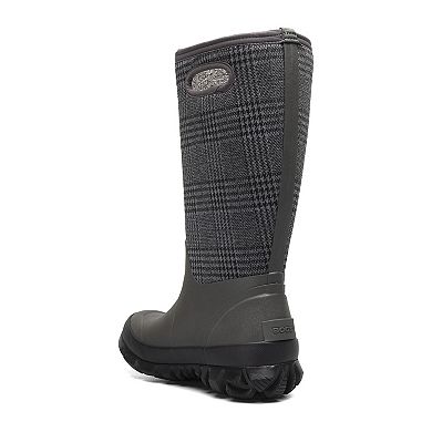 Bogs Women's Whiteout Plaid Waterproof Rain Boots