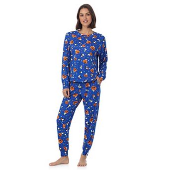 Women's Beauty Sleep Social Peanuts Halloween 2 pc Cozy Long Sleeve Pajama Top & Pajama Pants Set