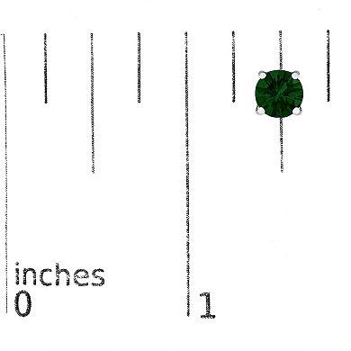 Haus of Brilliance 14k Gold 2 Carat T.W. Lab-Grown Green Diamond Classic Solitaire Stud Earrings