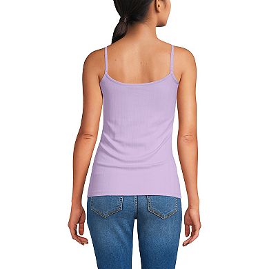 Women's Lands' End Variegated Rib Lace Applique Cami