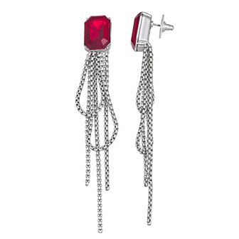 Simply Vera Vera Wang Silver Tone Chain Dangle Earrings