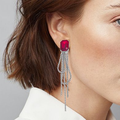 Simply Vera Vera Wang Silver Tone Chain Dangle Earrings