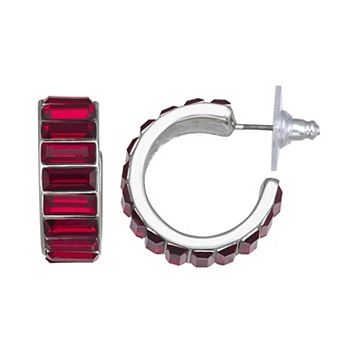 Simply Vera Vera Wang Silver Tone Post Hoop Earrings