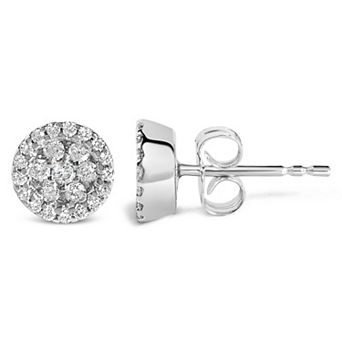 Haus of Brilliance 14k White Gold 1/2 Carat T.W. Brilliant-Cut Diamond Stud Earrings