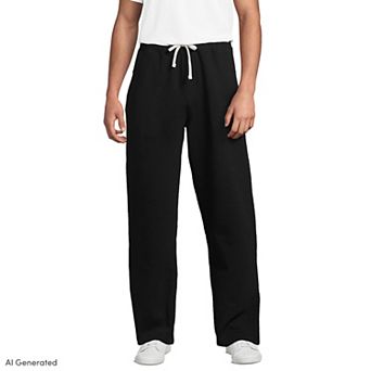 Men's Lands' End Serious Sweats Wide-Leg Pants