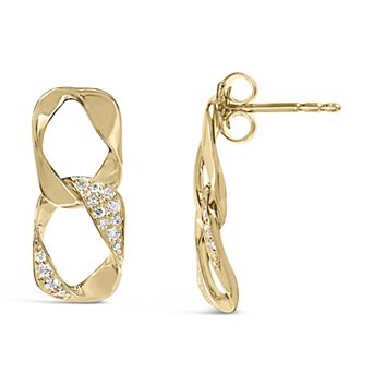 Haus of Brilliance 14k Yellow Gold Plated Diamond Drop Earrings