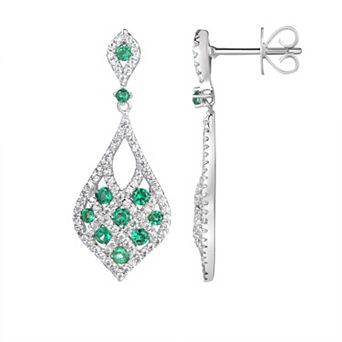 Oro Leoni Sterling Silver Cubic Zirconia Dangle Earrings