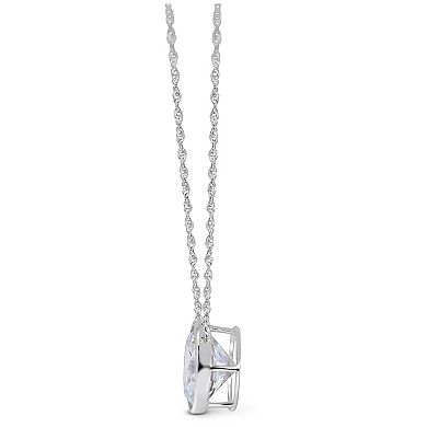 Oro Leoni Sterling Silver Cubic Zirconia Pendant Necklace
